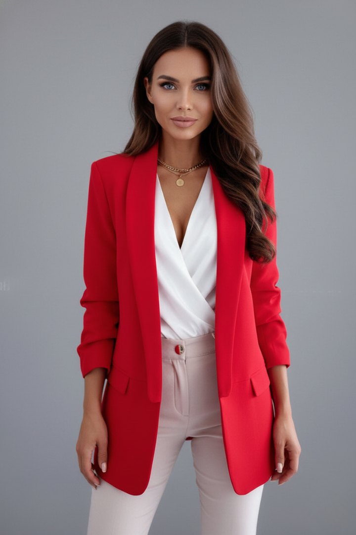 Elysia | Women's Tailored Wrap Collar Blazer