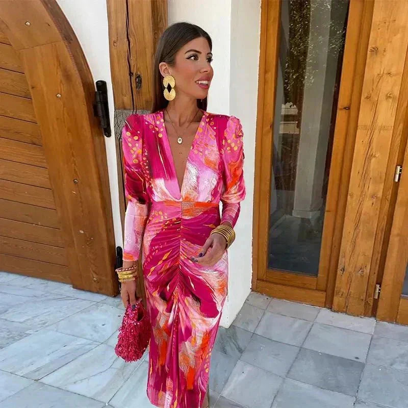Addison | Women's Maxi Dress with Wrap Design and Evening Style