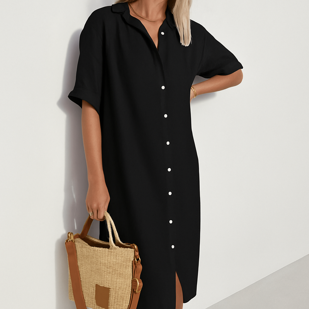 Estelle | Women's Button Down Midi Shirt Dress