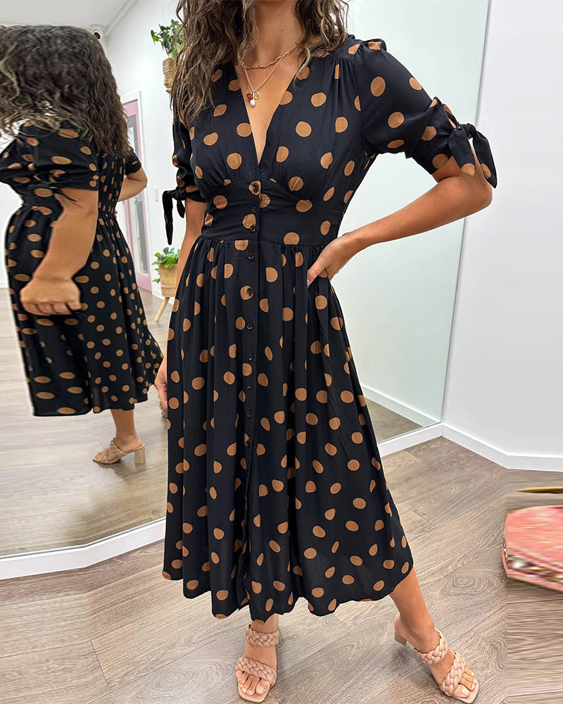 Daisy | Women's Polka Dot Dress with Flattering Fit and Classic Design