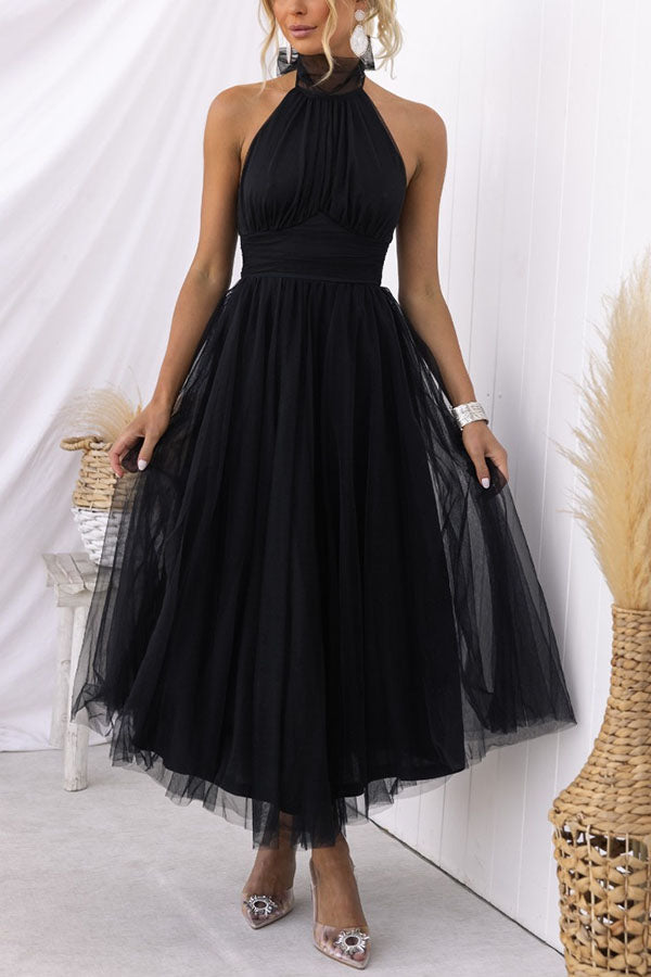 Bennett | Women's Tulle Dress with A-Line Silhouette and Sleeveless Design