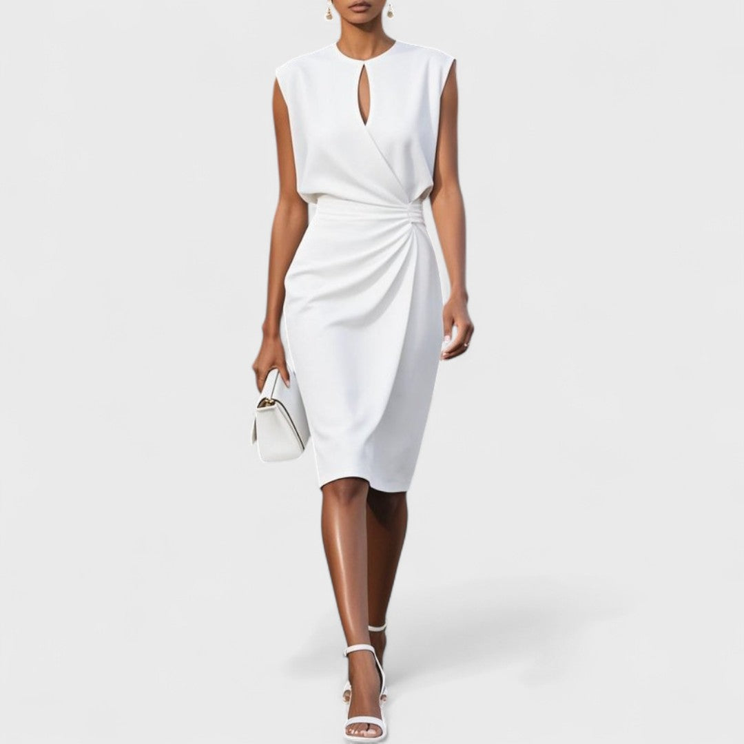 Brynn | Women's Midi Dress with Side Slit and Fitted Design