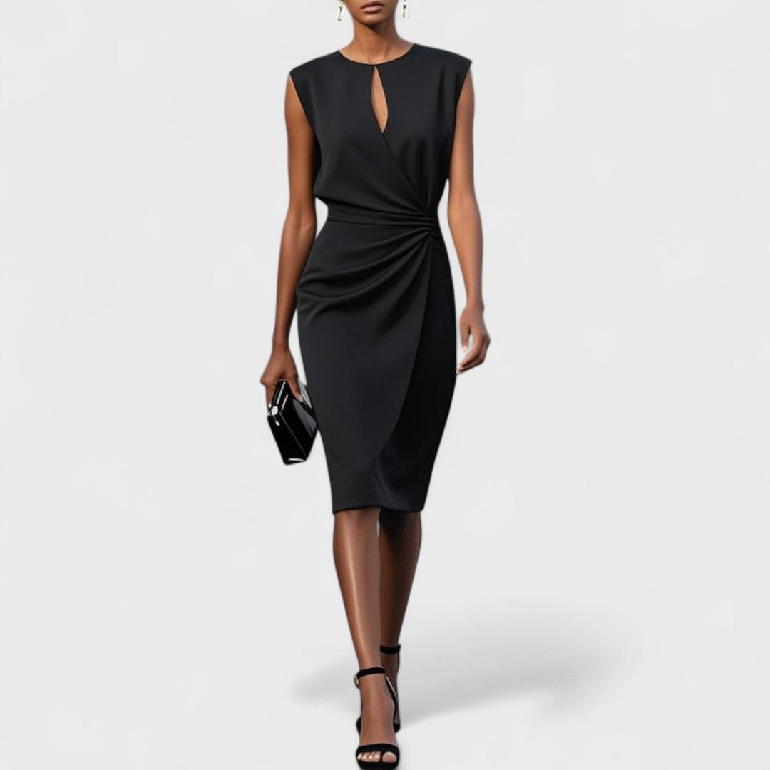 Brynn | Women's Midi Dress with Side Slit and Fitted Design