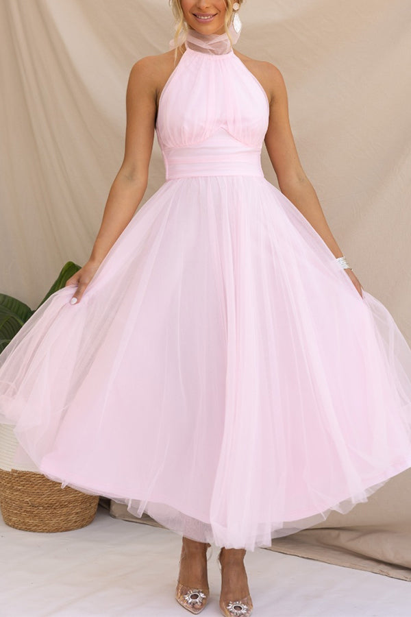 Bennett | Women's Tulle Dress with A-Line Silhouette and Sleeveless Design