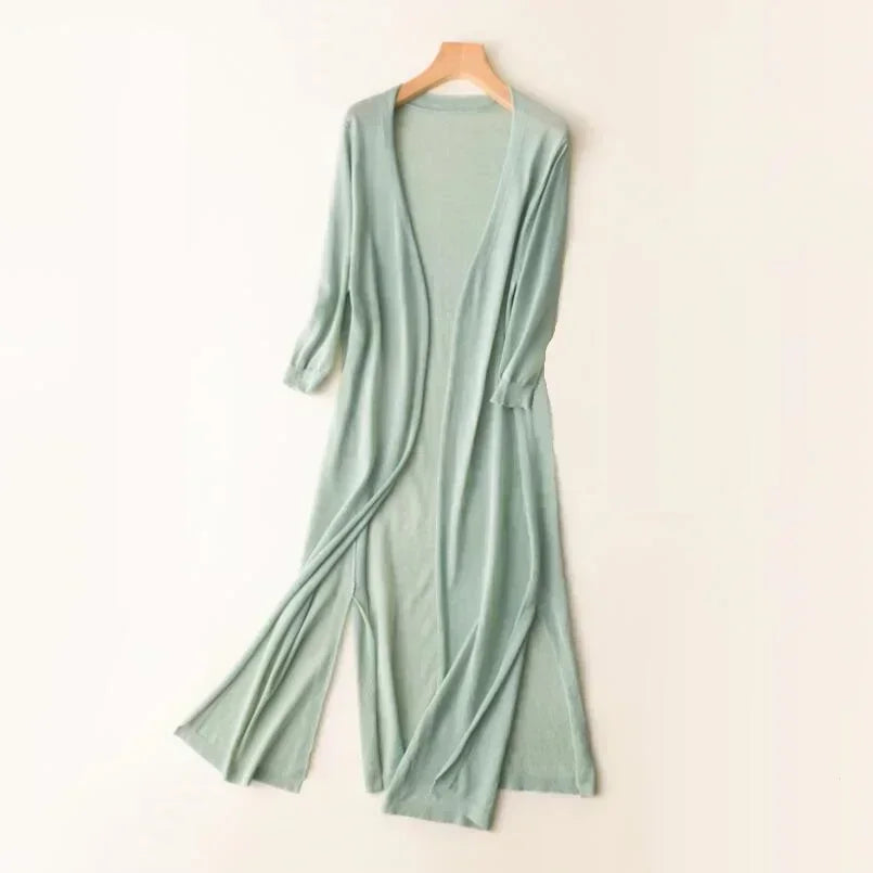 Fiorella | Women's Long Open Front Cardigan