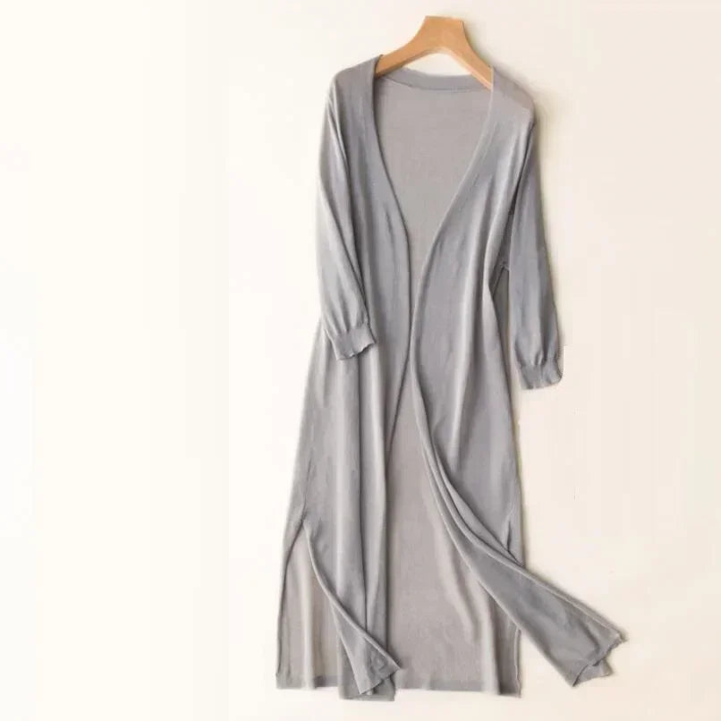 Fiorella | Women's Long Open Front Cardigan