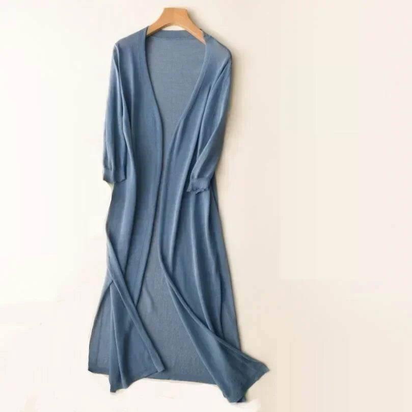 Fiorella | Women's Long Open Front Cardigan