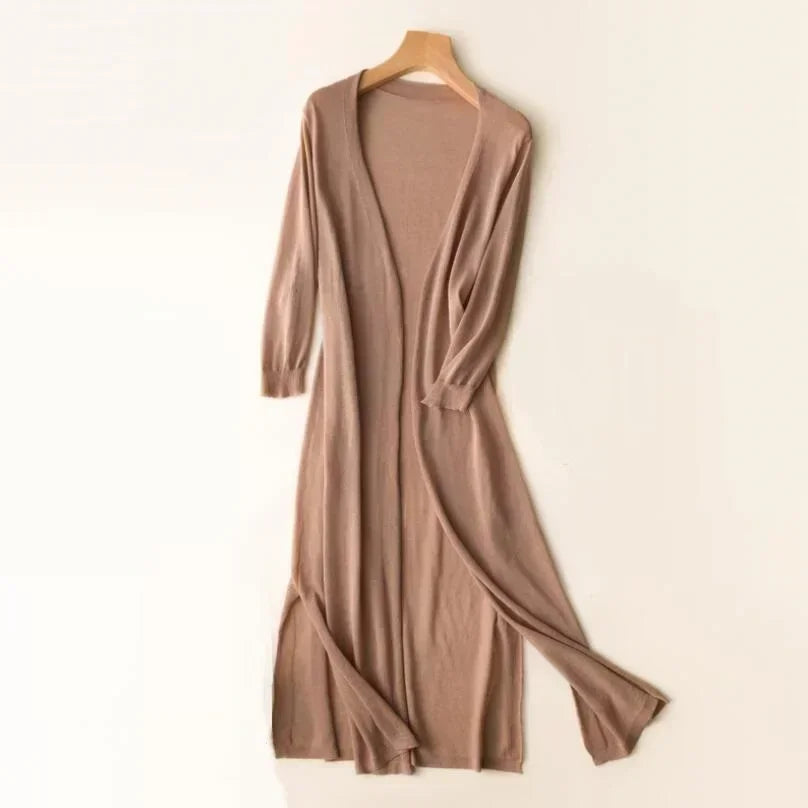 Fiorella | Women's Long Open Front Cardigan