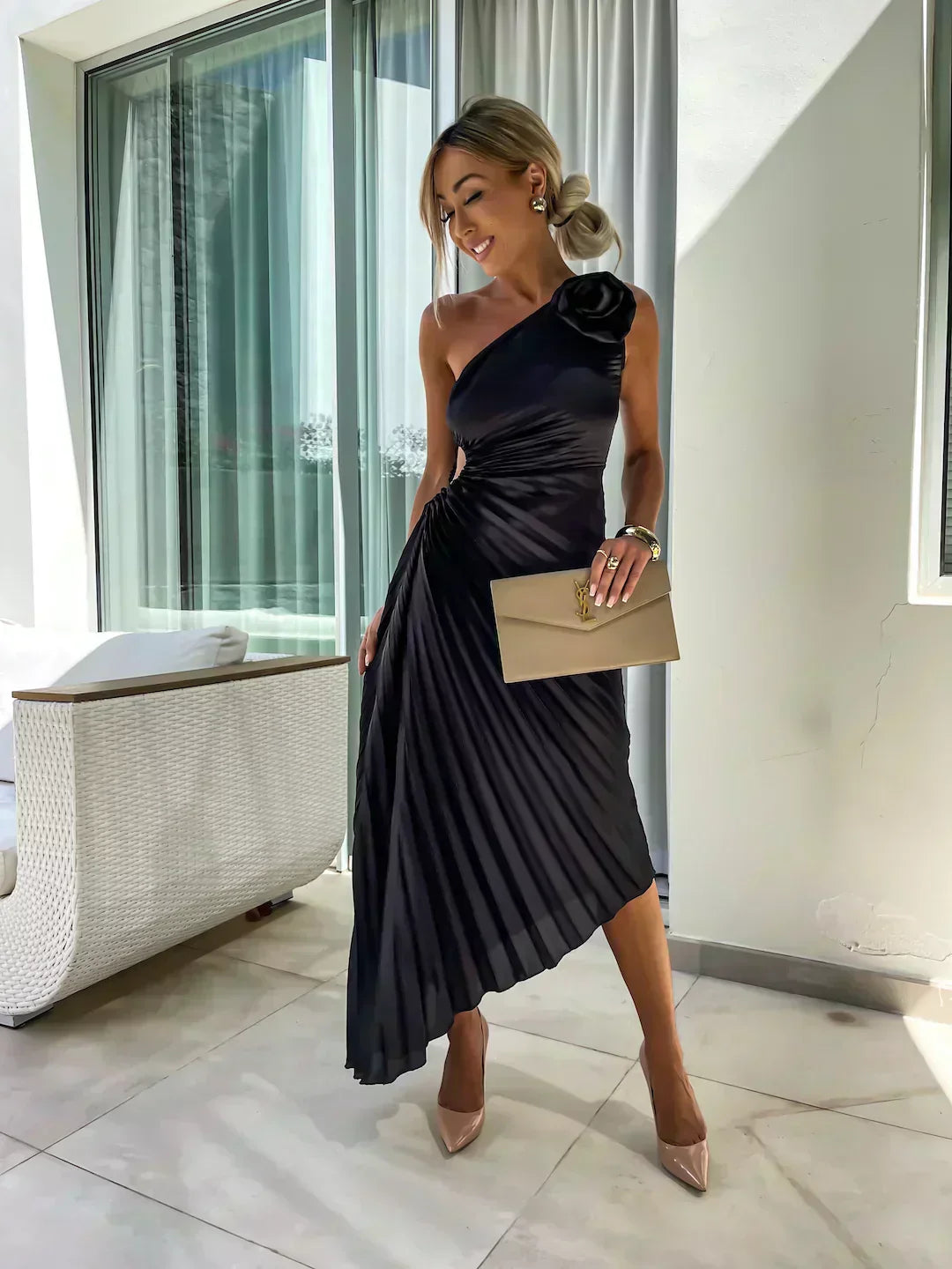 Hayes | Women's Floral Dress with Short Sleeves and A-Line Skirt
