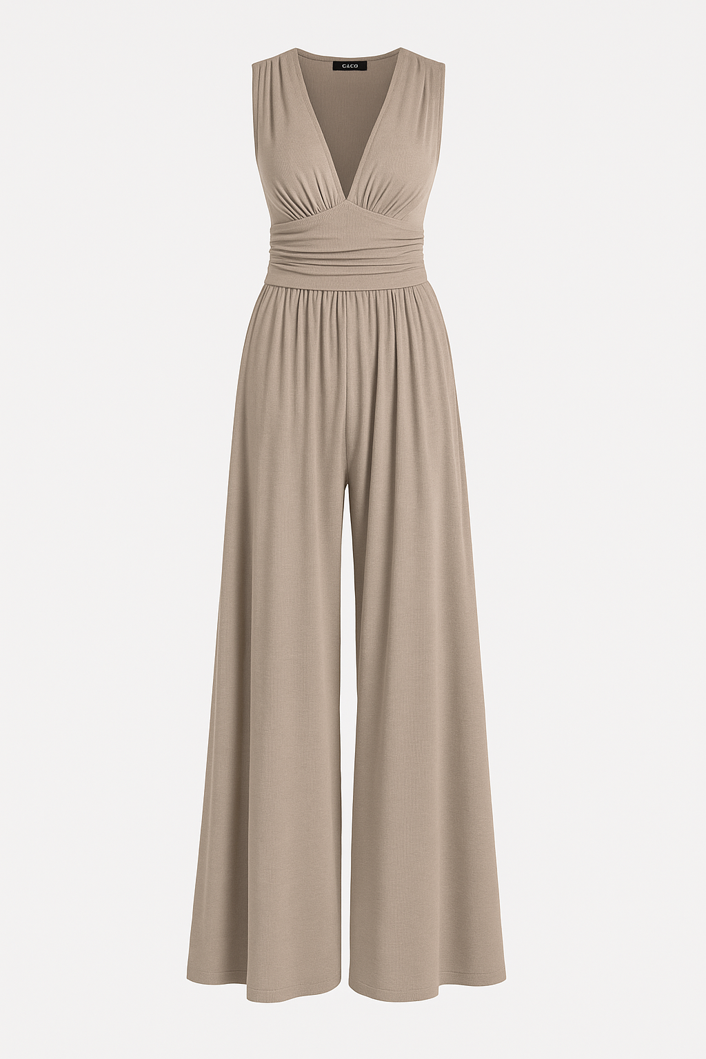 Adeline | Women's Wide-Leg Jumpsuit with Stretch Fabric and Relaxed Fit