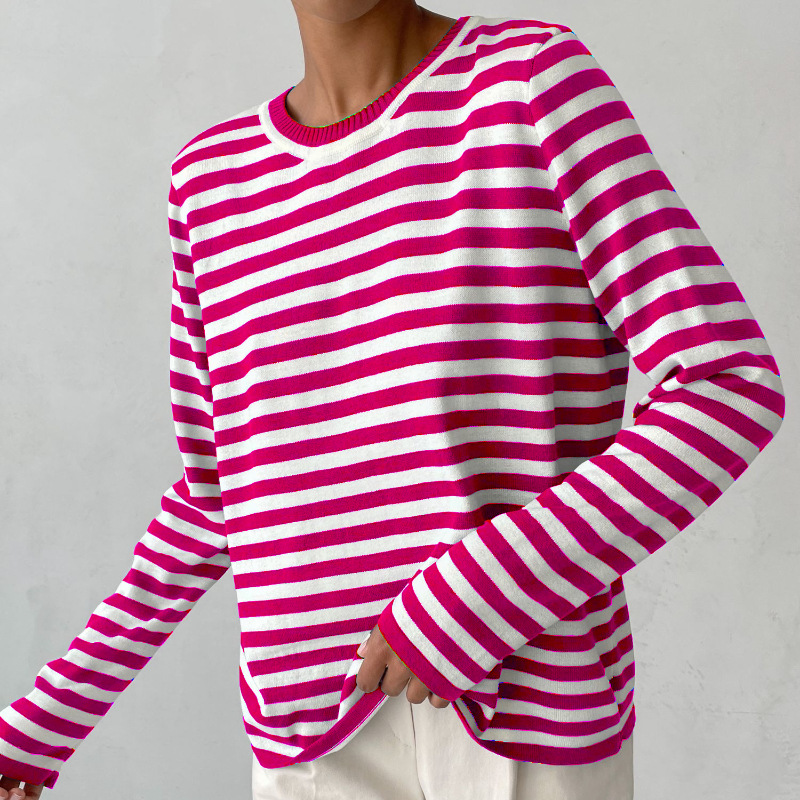 Aubrielle | Striped Summer T-Shirt with Short Sleeves