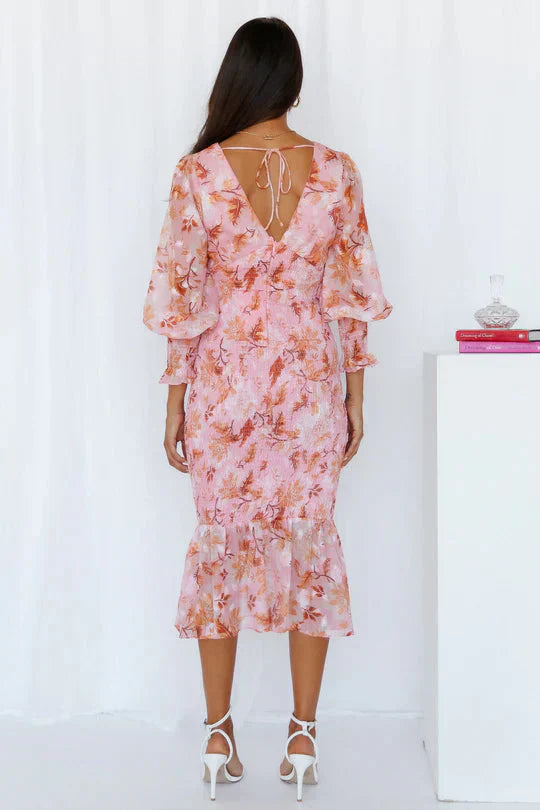 Everly | Women's Floral Dress with Short Sleeves and A-Line Skirt