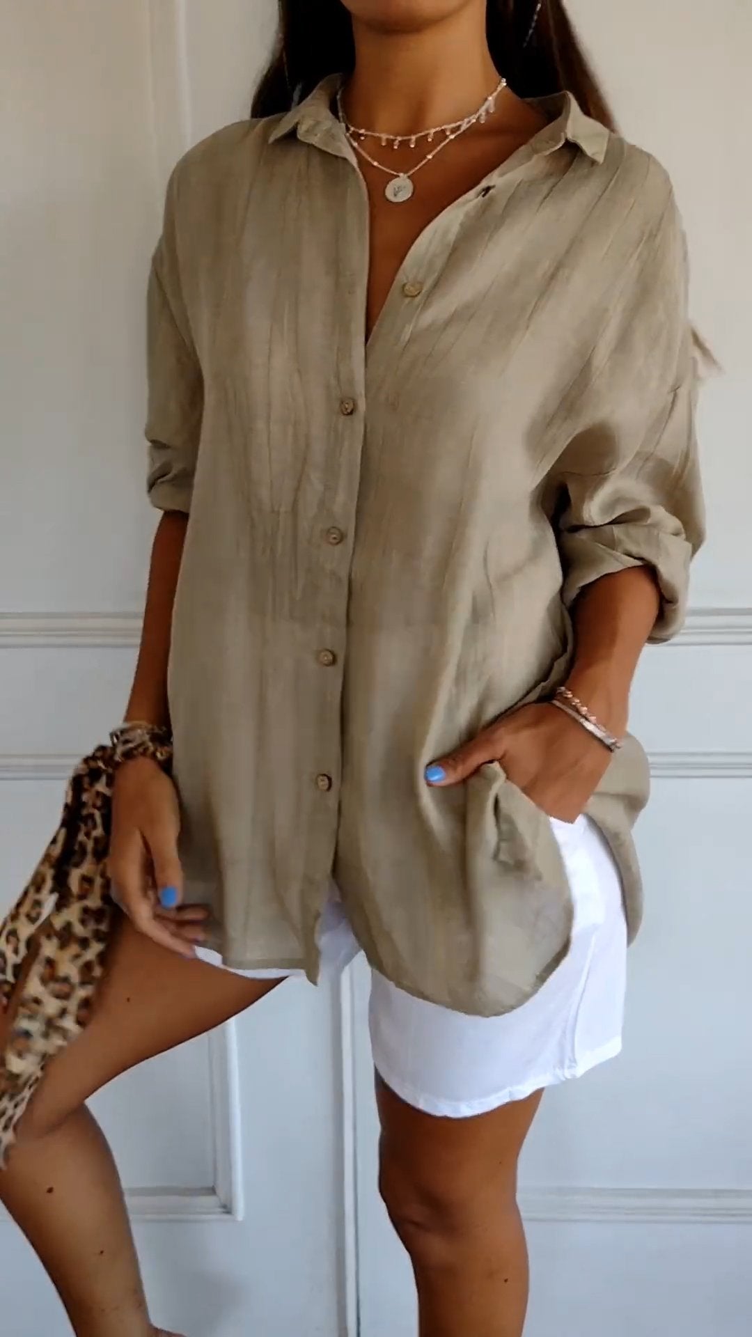 Elowen | Long Sleeve Button-Down Shirt with Breathable Fabric