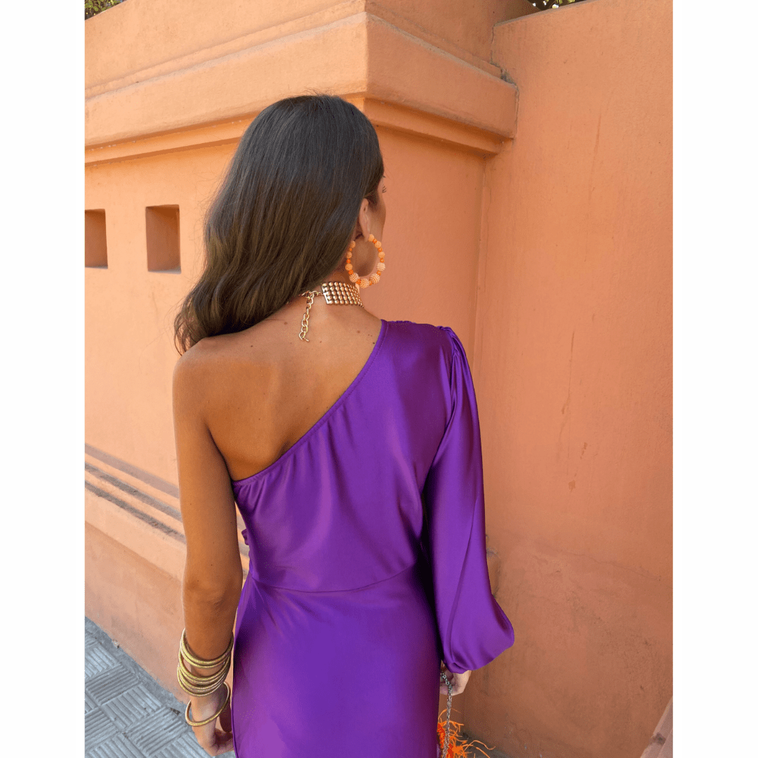 Dahlia | Women's Evening Dress with A-Line Silhouette and Short Sleeves