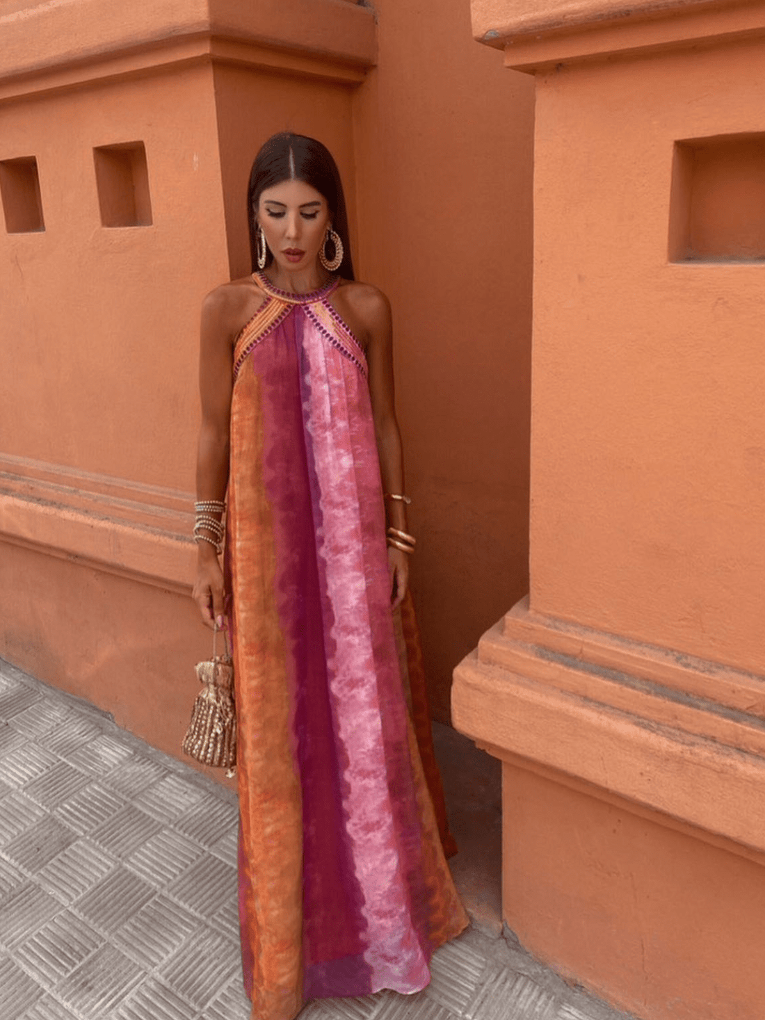Cynthia | Women's Ombre Dress with Sleeveless Design and Flowy Skirt