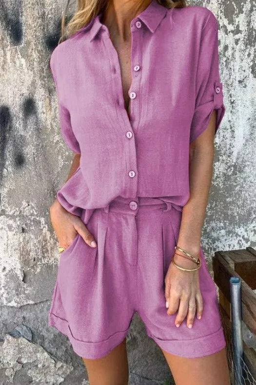 Coraline | Summer Shorts and Top Set with Breathable Fabric and Relaxed Fit