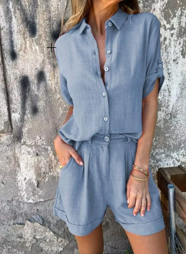 Ellery | Women's Summer Shorts and Top Set with Breathable Fabric and Relaxed Fit