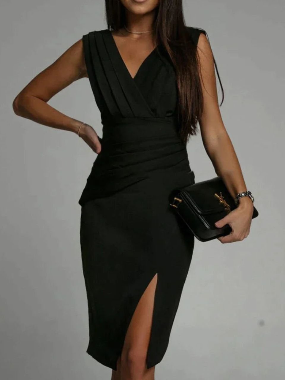 Devereaux | Women's Evening Dress with A-Line Silhouette and Sleeveless Design