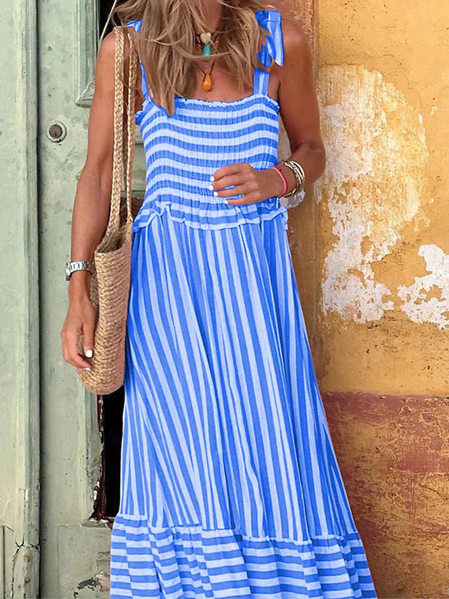 Adelina | Women's Striped Summer Dress with Sleeveless Design and Flowy Fit