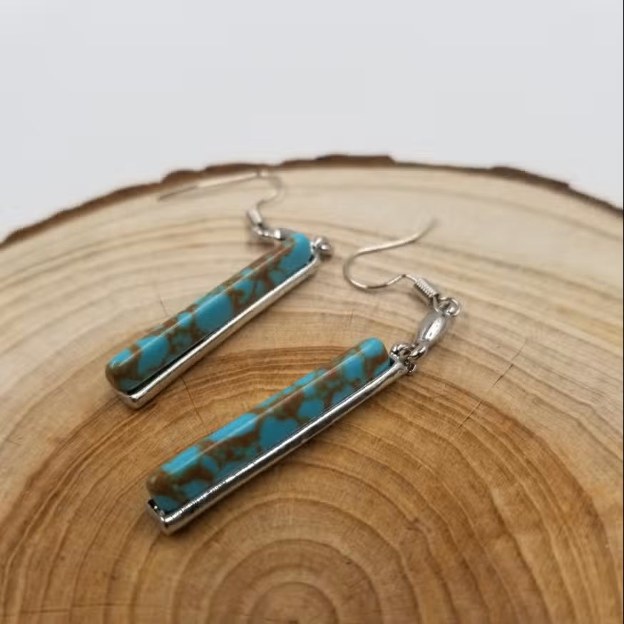 Azura | Retro Turquoise Earrings