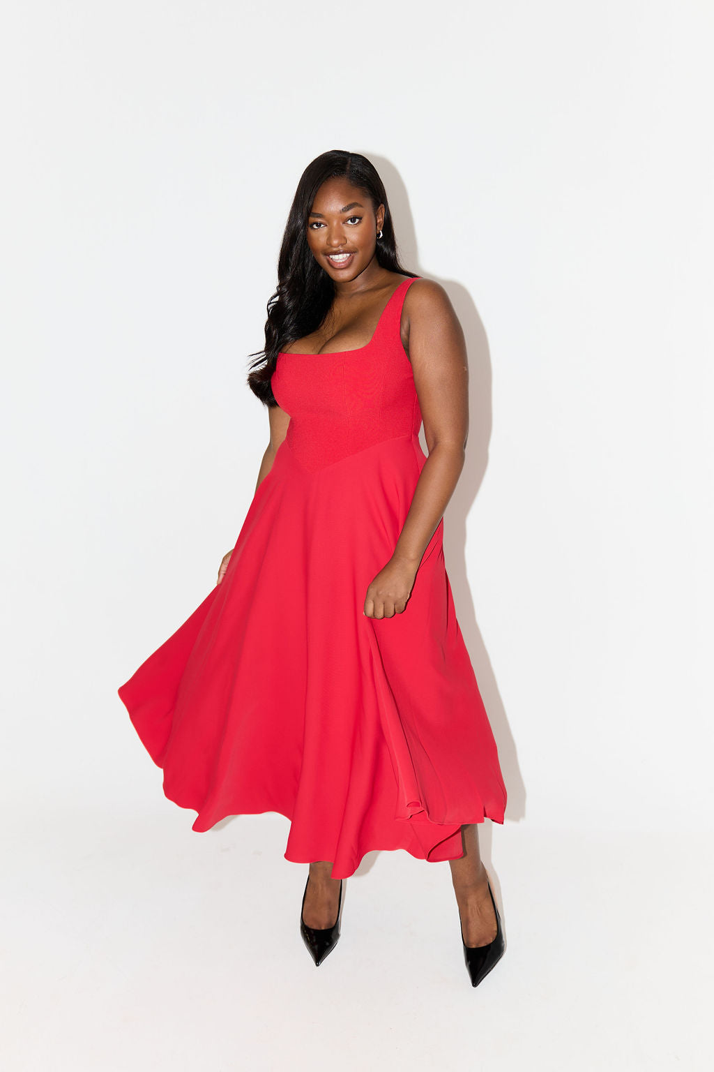 Angela | Timeless Flowy Midi Dress