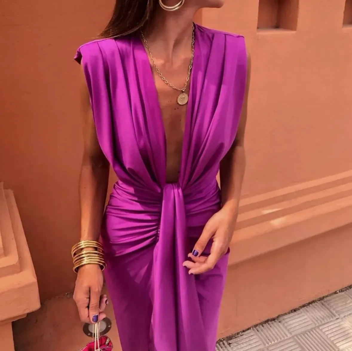 Amelia | Soft Pleated Midi Dress