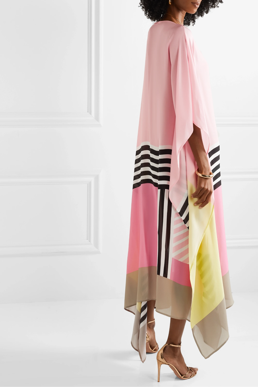 Aria | Women's Caftan Dress Geometric Print Batwing Sleeve Maxi Dress