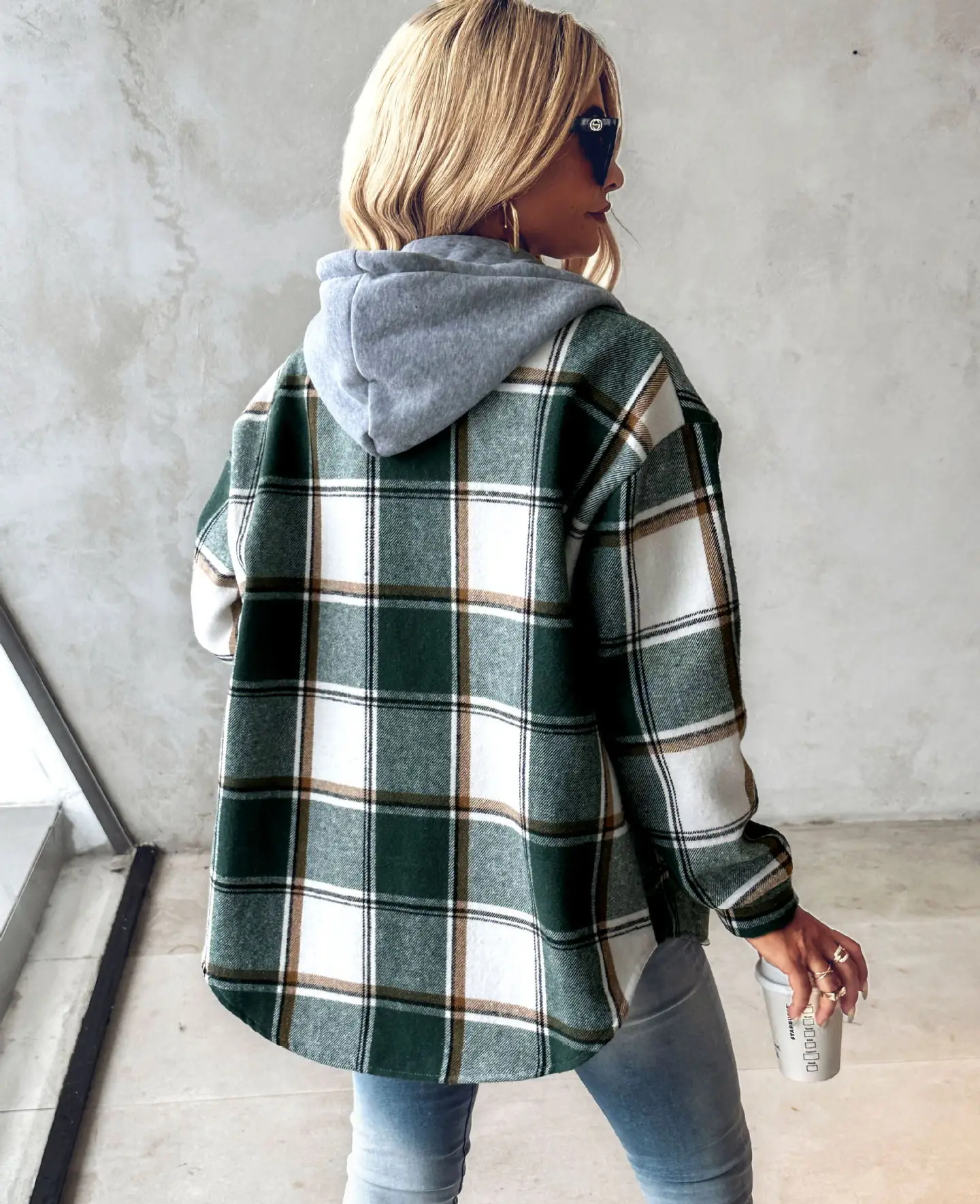 Carmen | Women's Checkered Lined Cardigan