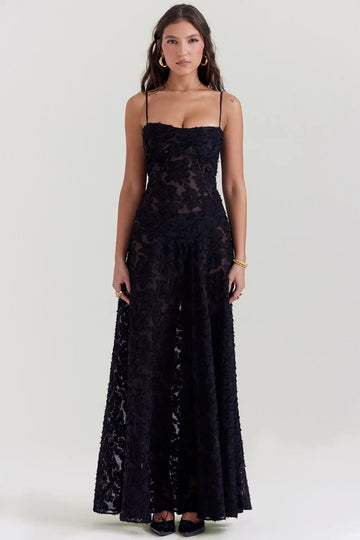 Gretchen | Long Summer Dress with Open Back and Adjustable Straps