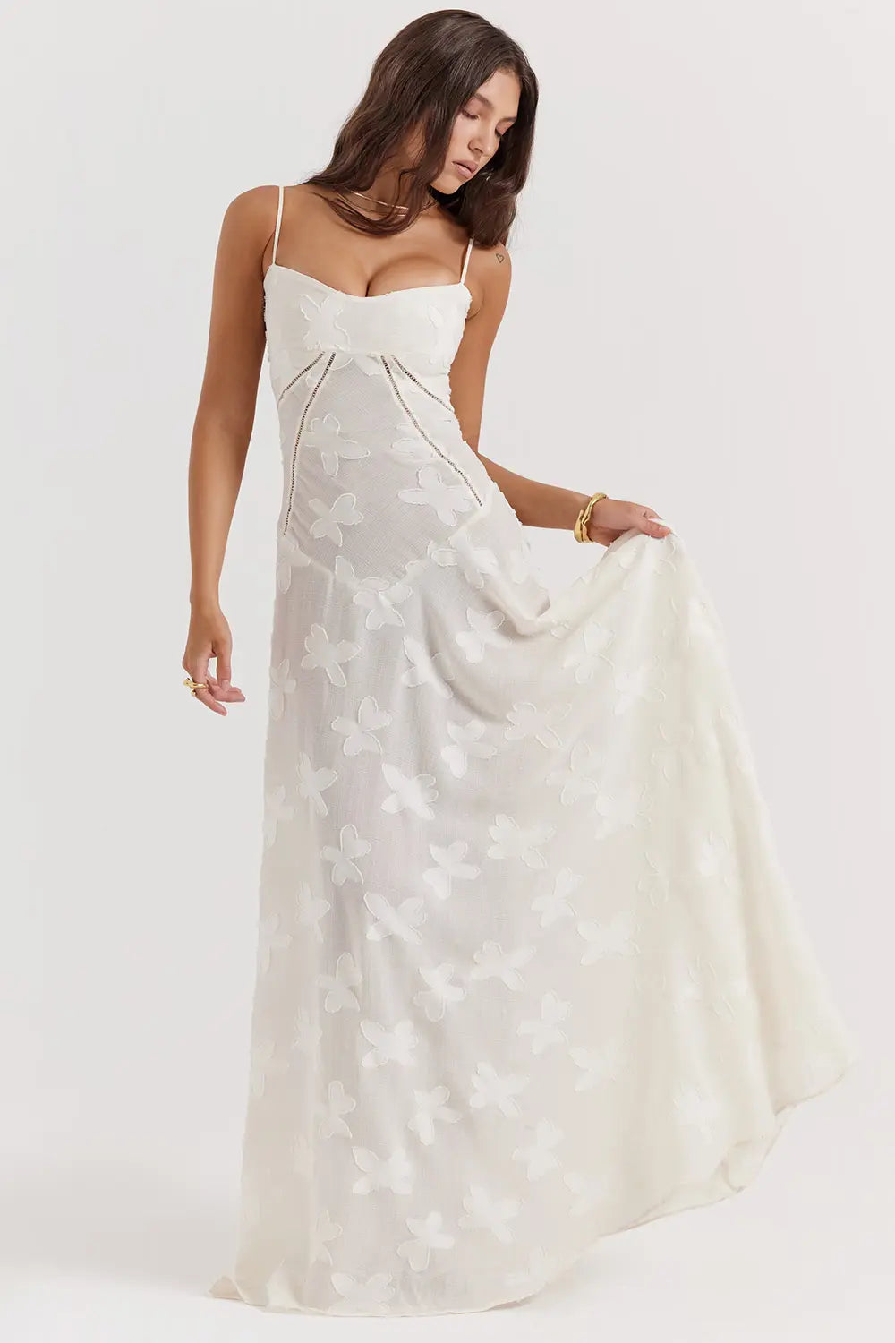 Gretchen | Long Summer Dress with Open Back and Adjustable Straps