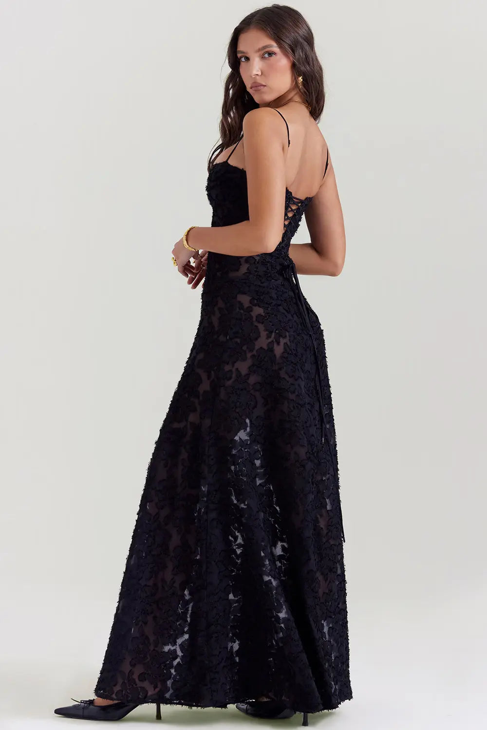 Gretchen | Long Summer Dress with Open Back and Adjustable Straps