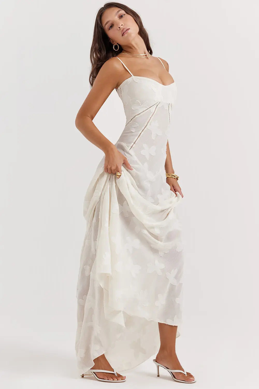 Gretchen | Long Summer Dress with Open Back and Adjustable Straps