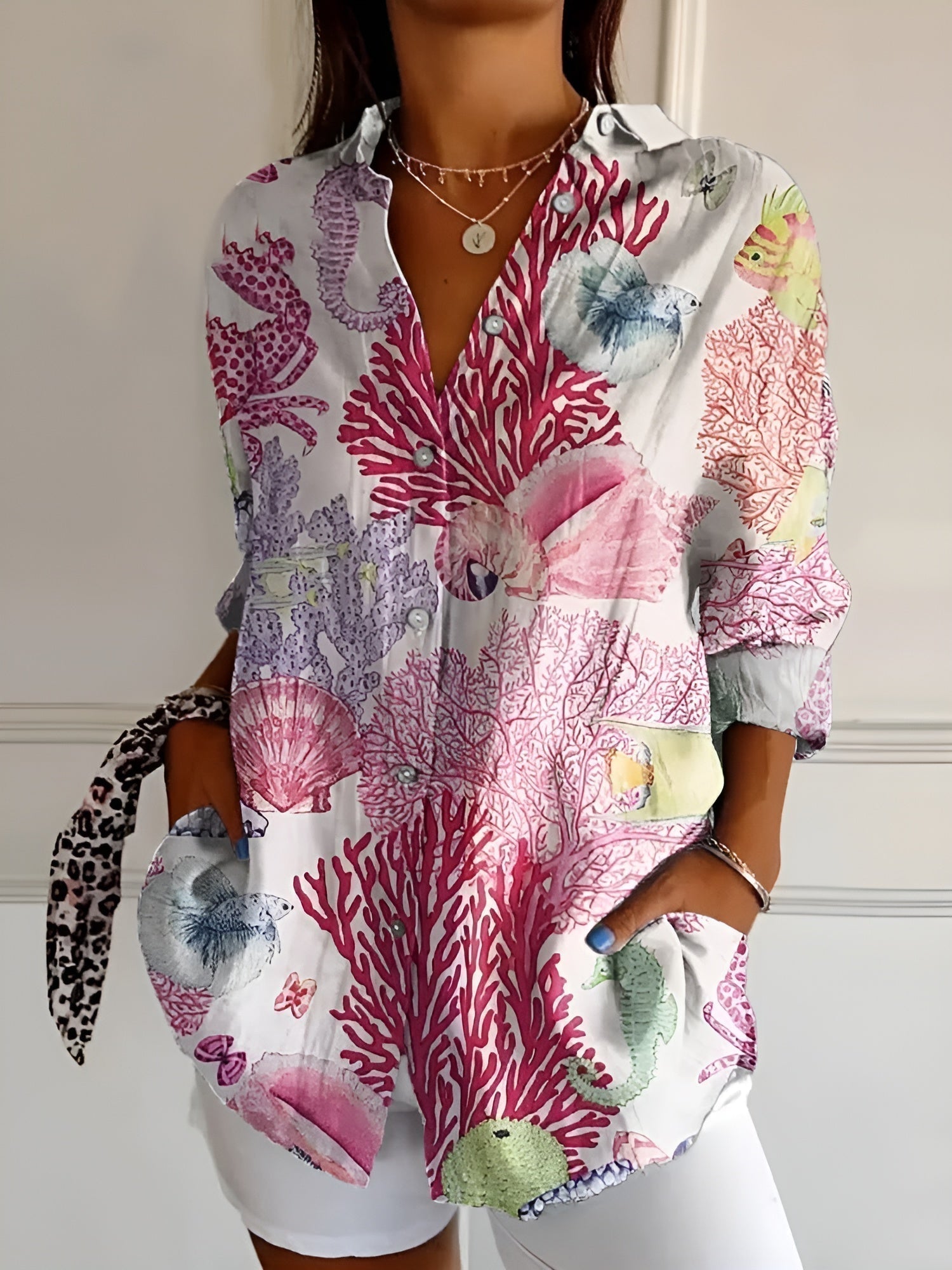 Avril | Chic Blouse with Whimsical Prints