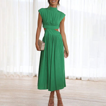 Alouette | Women's Versatile Midi Dress with Side Slit and Adjustable Straps
