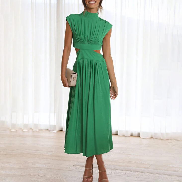 Alouette | Women's Versatile Midi Dress with Side Slit and Adjustable Straps