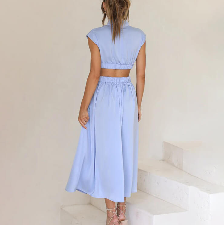 Alouette | Women's Versatile Midi Dress with Side Slit and Adjustable Straps