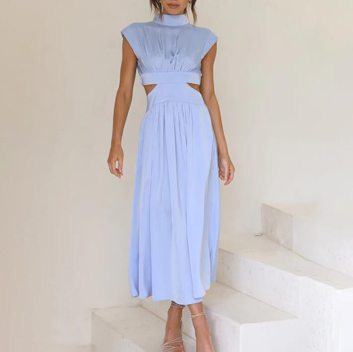 Alouette | Women's Versatile Midi Dress with Side Slit and Adjustable Straps