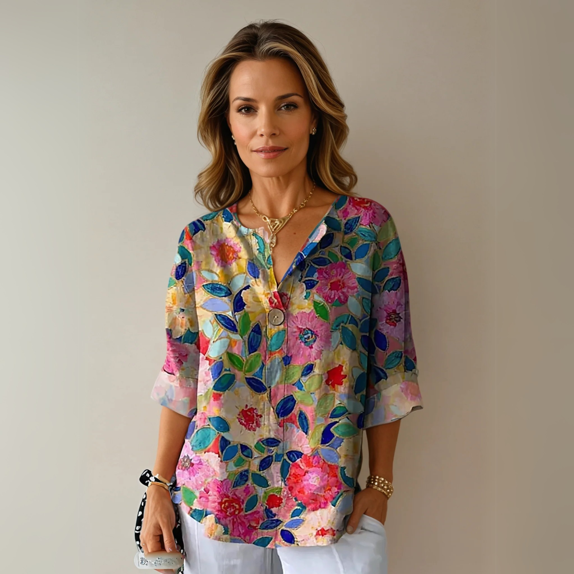 Arlene | Chic Floral Print Blouse