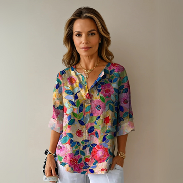 Arlene | Chic Floral Print Blouse