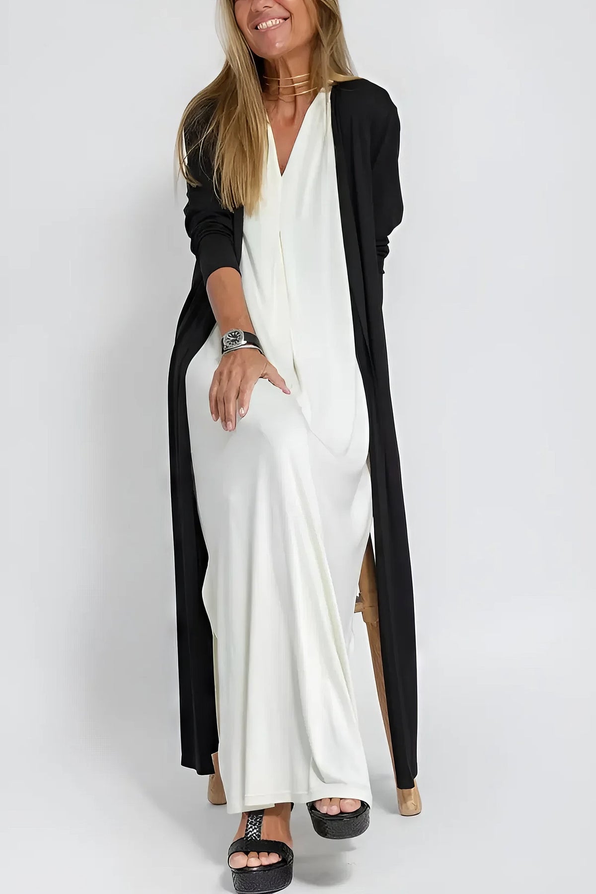 Amaris | Women's Long Dress with Coordinated Cardigan and Versatile Style