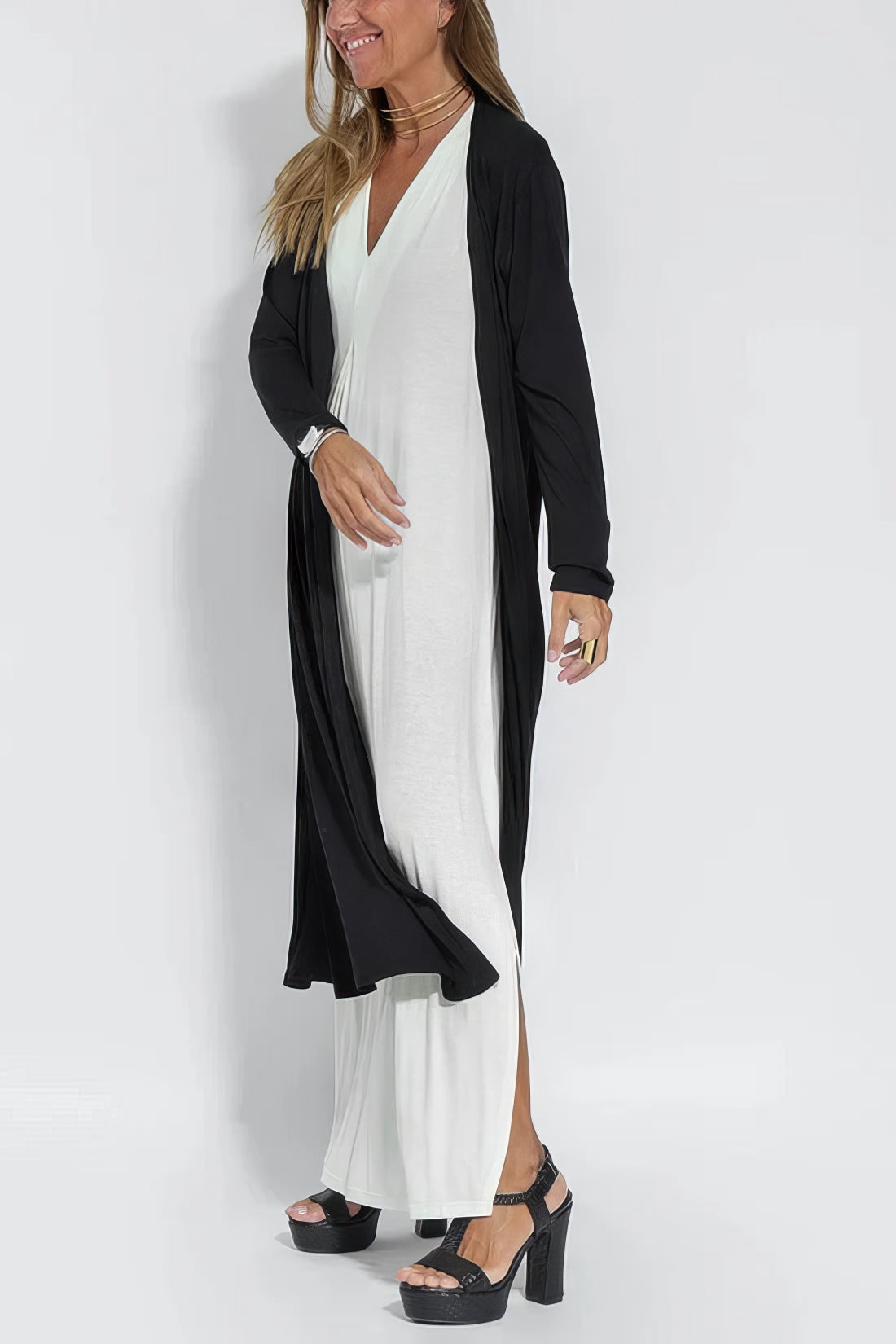 Amaris | Women's Long Dress with Coordinated Cardigan and Versatile Style